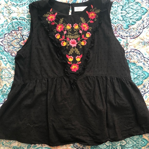 Time and Tru Tops - PEPLUM TANK TOP BLOUSE